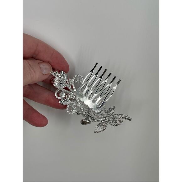 Christina Collection Aurora Borealis ornate hair comb.wedding prom special event - Picture 6 of 8